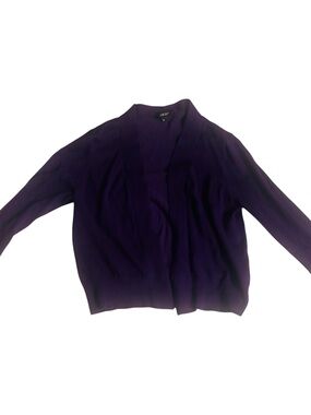 Aamilife Sz M Woman Purple Open Front Cardigan